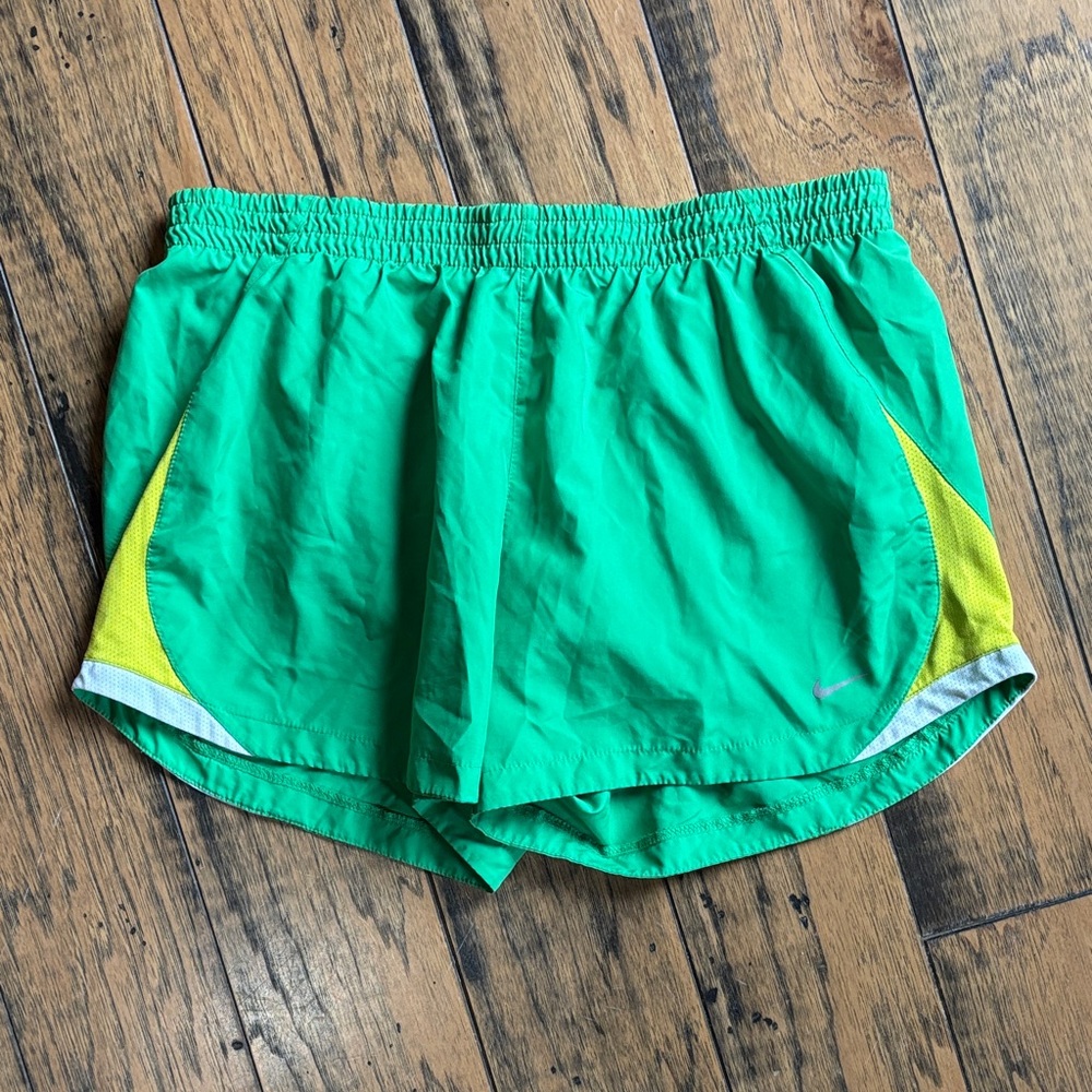 Nike Gray Shorts with Yellow Waistband